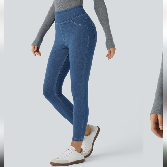 Halara Mid Rise Pull On Jeans - Picture 5 of 5